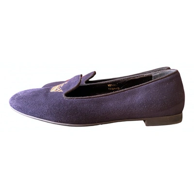 Pre-owned Church's Blue Suede Flats