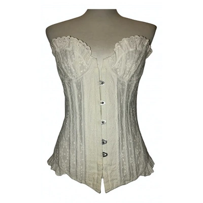 Pre-owned Agent Provocateur White Lace  Top