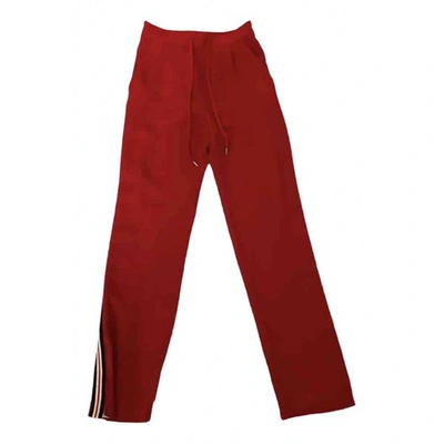 Pre-owned Claudie Pierlot Red Cotton Trousers