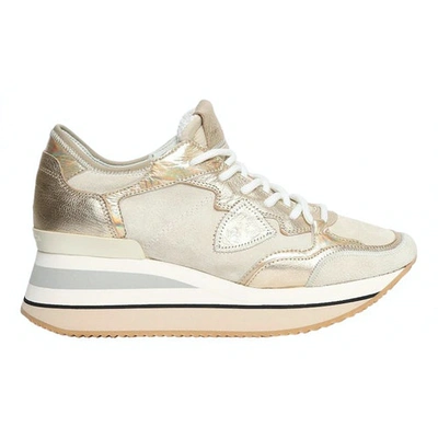 Pre-owned Philippe Model Gold Leather Trainers