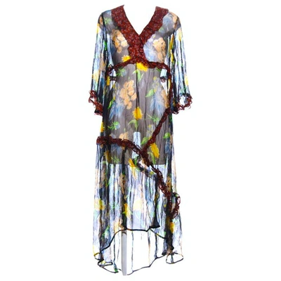 Pre-owned Ganni Spring Summer 2020 Multicolour Silk Dress