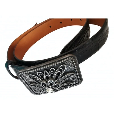 Pre-owned Ralph Lauren Black Alligator Belt