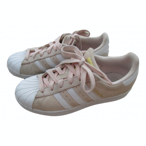 pink leather adidas superstar