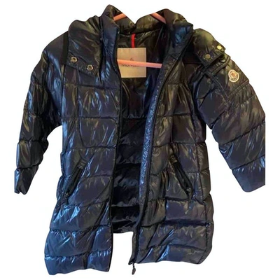 Pre-owned Moncler Long Navy Coat