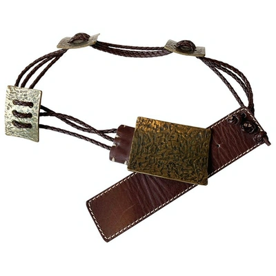 Pre-owned Wunderkind Brown Leather Belt