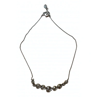 Pre-owned Swarovski Silver Crystal Necklace