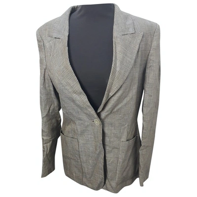 Pre-owned Max Mara Grey Linen Jacket