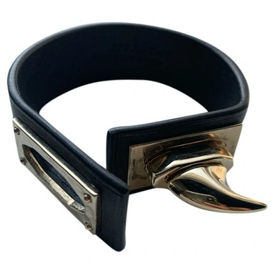 Pre-owned Givenchy Obsedia Black Leather Bracelet