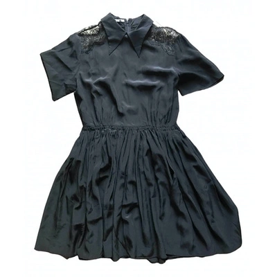 Pre-owned Miu Miu Black Silk Dress