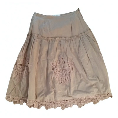 Pre-owned Carven Beige Cotton Skirt