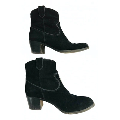 Pre-owned Gianvito Rossi Western Boots In Black