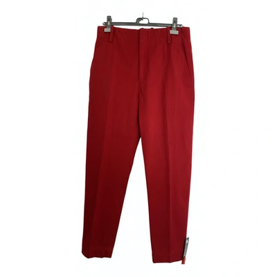 Pre-owned Isabel Marant Étoile Red Cotton Trousers