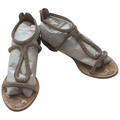 Pre-owned Sam Edelman Brown Leather Sandals