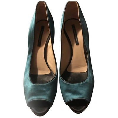 Pre-owned Diego Dolcini Cloth Heels In Blue
