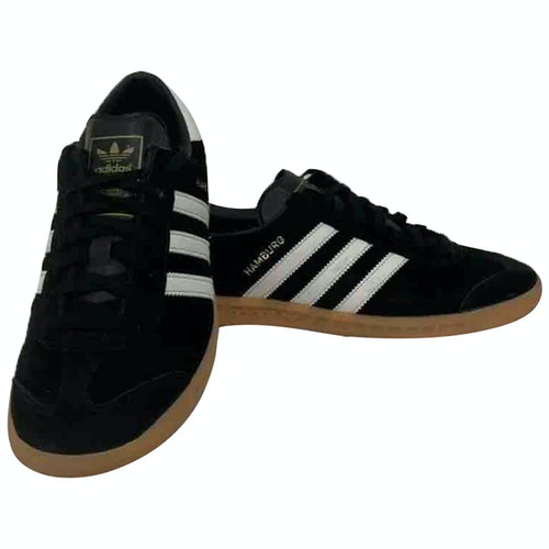 adidas black suede trainers