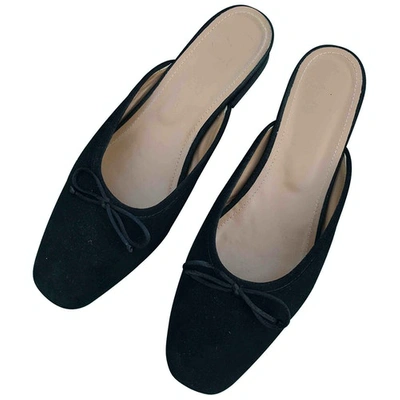 Pre-owned Flattered Black Suede Flats