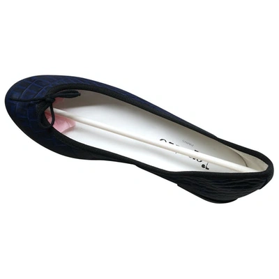 Pre-owned Repetto Navy Leather Ballet Flats