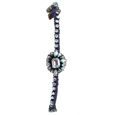 Pre-owned Shourouk Crystal Bracelet In Purple