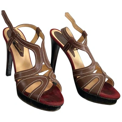 Pre-owned Atelier Mercadal Leather Heels In Brown