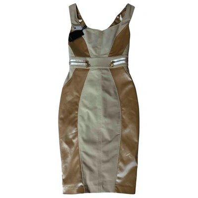 Pre-owned Elisabetta Franchi Mid-length Dress In Beige