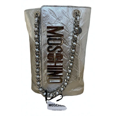 Pre-owned Moschino Silver Cloth Handbag