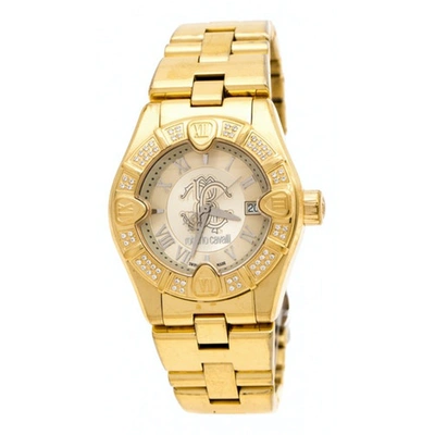 Pre-owned Roberto Cavalli Gold Gold Plated Watch
