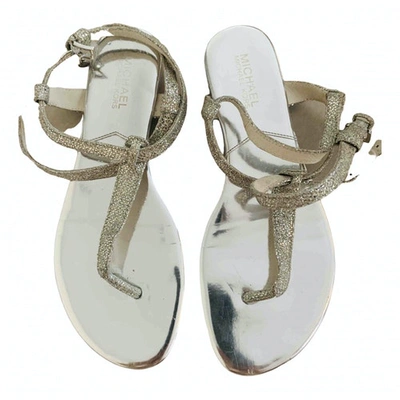 Pre-owned Michael Kors Leather Sandals In Silver