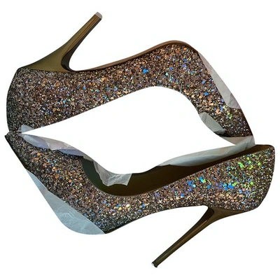 Pre-owned Jimmy Choo Anouk Glitter Heels In Multicolour