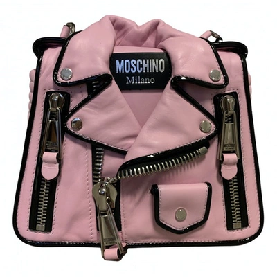 Pre-owned Moschino Biker Pink Leather Handbag