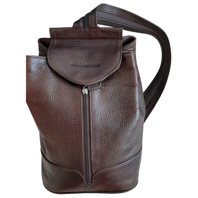 Pre-owned Jil Sander Brown Leather Backpack
