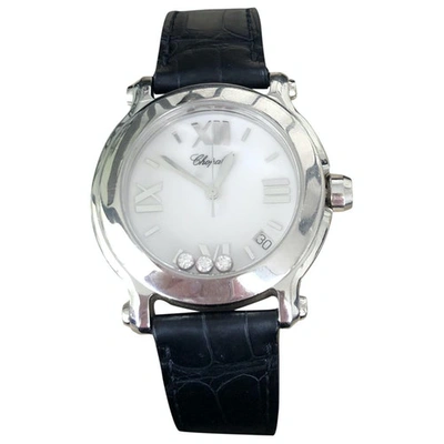 Pre-owned Chopard Happy Sport White Steel Watch