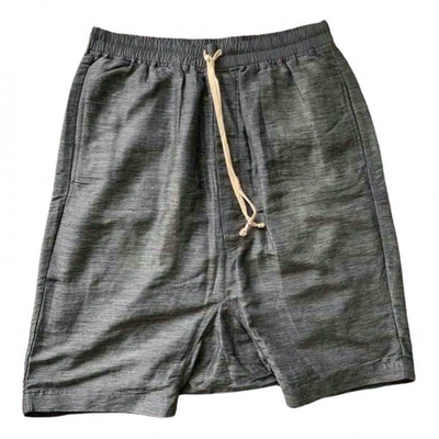 Pre-owned Rick Owens Black Linen Shorts