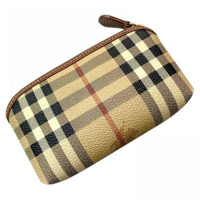 Pre-owned Burberry Beige Cloth Small Bag, Wallet & Cases