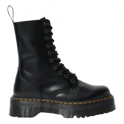 Pre-owned Dr. Martens' Jadon Black Leather Boots