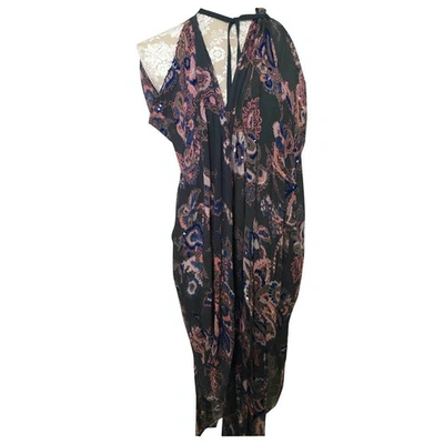 Pre-owned Allsaints Silk Mid-length Dress In Multicolour