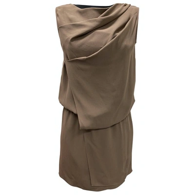 Pre-owned Brunello Cucinelli Brown Silk Dress