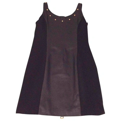 Pre-owned Versus Black Leather Dress