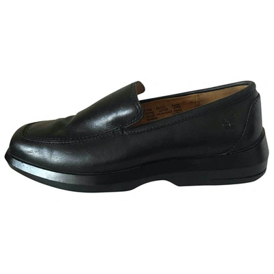 Pre-owned Timberland Leather Flats In Black