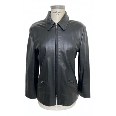 Pre-owned Calvin Klein Black Leather Jacket