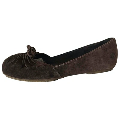 Pre-owned Timberland Ballet Flats In Brown