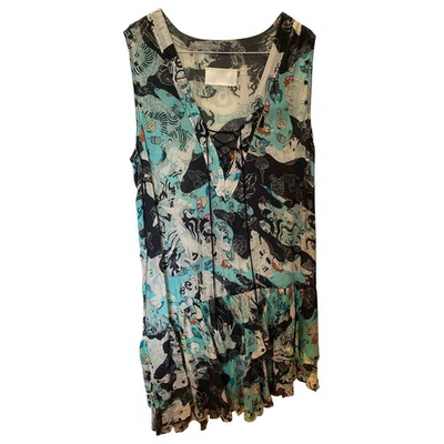 Pre-owned Zadig & Voltaire Mini Dress In Turquoise