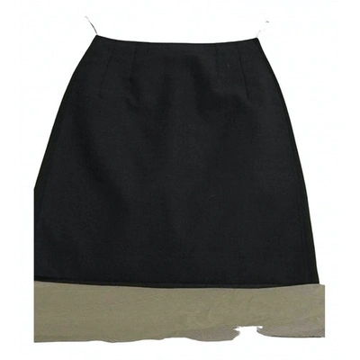 Pre-owned Carven Wool Mini Skirt In Blue
