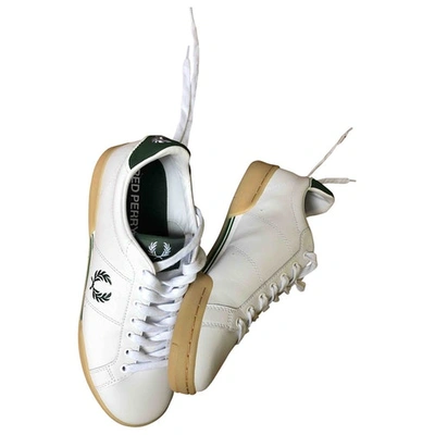 Pre-owned Fred Perry White Leather Trainers