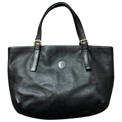 Pre-owned Trussardi Black Leather Handbag
