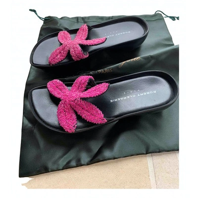 Pre-owned Robert Clergerie Pink Cloth Sandals