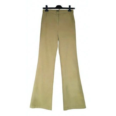 Pre-owned Joseph Camel Cotton Trousers