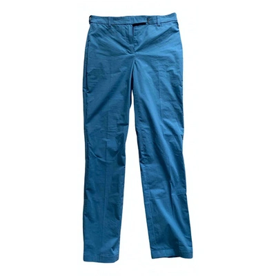 Pre-owned Max Mara Slim Trousers In Blue