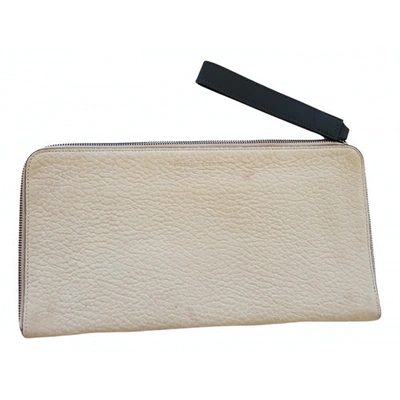 Pre-owned Brunello Cucinelli Leather Clutch Bag In Beige