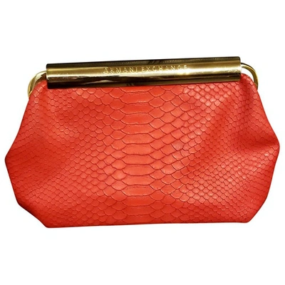 Pre-owned Emporio Armani Red Leather Clutch Bag