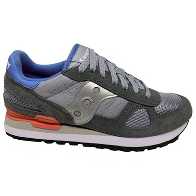 Pre-owned Saucony Grey Suede Trainers